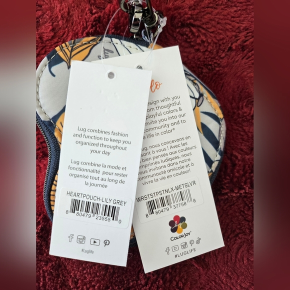 NWT Lug Heart Pouch + Satin Luxe Strap = Wristlet, $30 Retail See Screenshots - Picture 4 of 11